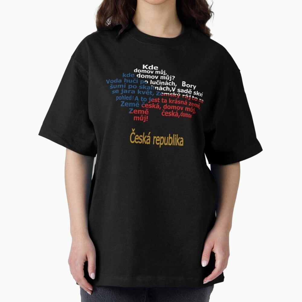?esk¨¢ republika (Anthem, map, and flag) Oversized T-Shirt Refresh Global Football Passion for FIFA World Cup 2026, Built around Messi, Neymar and Mbappe, Brazil, Portugal and Argentina, Worldwide Fan Energy, Dramatic Goals, Stadium Lights and