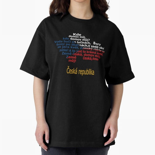 ?esk¨¢ republika (Anthem, map, and flag) Oversized T-Shirt Refresh Global Football Passion for FIFA World Cup 2026, Built around Messi, Neymar and Mbappe, Brazil, Portugal and Argentina, Worldwide Fan Energy, Dramatic Goals, Stadium Lights and