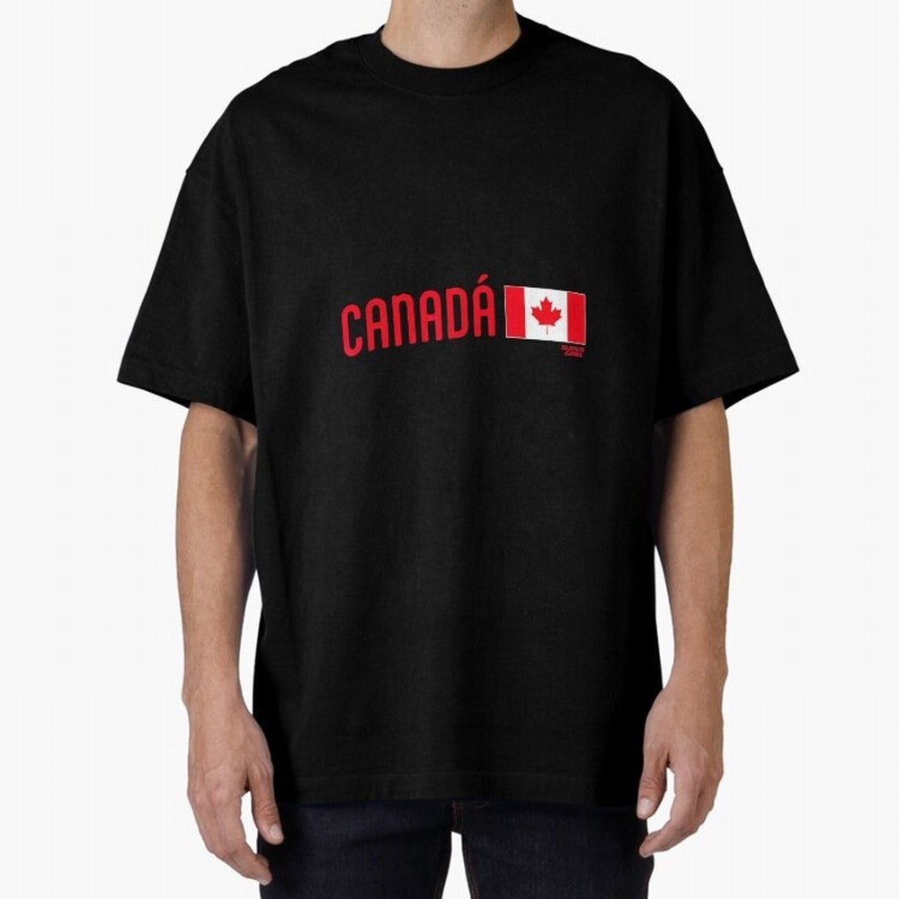 2026 Canada Soccer Fan World Cup Oversized T-Shirt Carry FIFA World Cup 2026 Group Stage for Fans of Messi, Neymar and Mbappe and Brazil, Portugal and Argentina, Bringing Fan Favorite Moments, National Team Passion, Big Match Drama and Soccer
