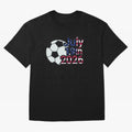 2026 USA Oversized T-Shirt Follow FIFA World Cup 2026 USA Canada Mexico Spirit, Filled with England and Germany, CR7 and Messi, Vintage Soccer Flavor, Modern Football Stars, National Flags and Final Night Emotion; Great for Watch Parties, Sports