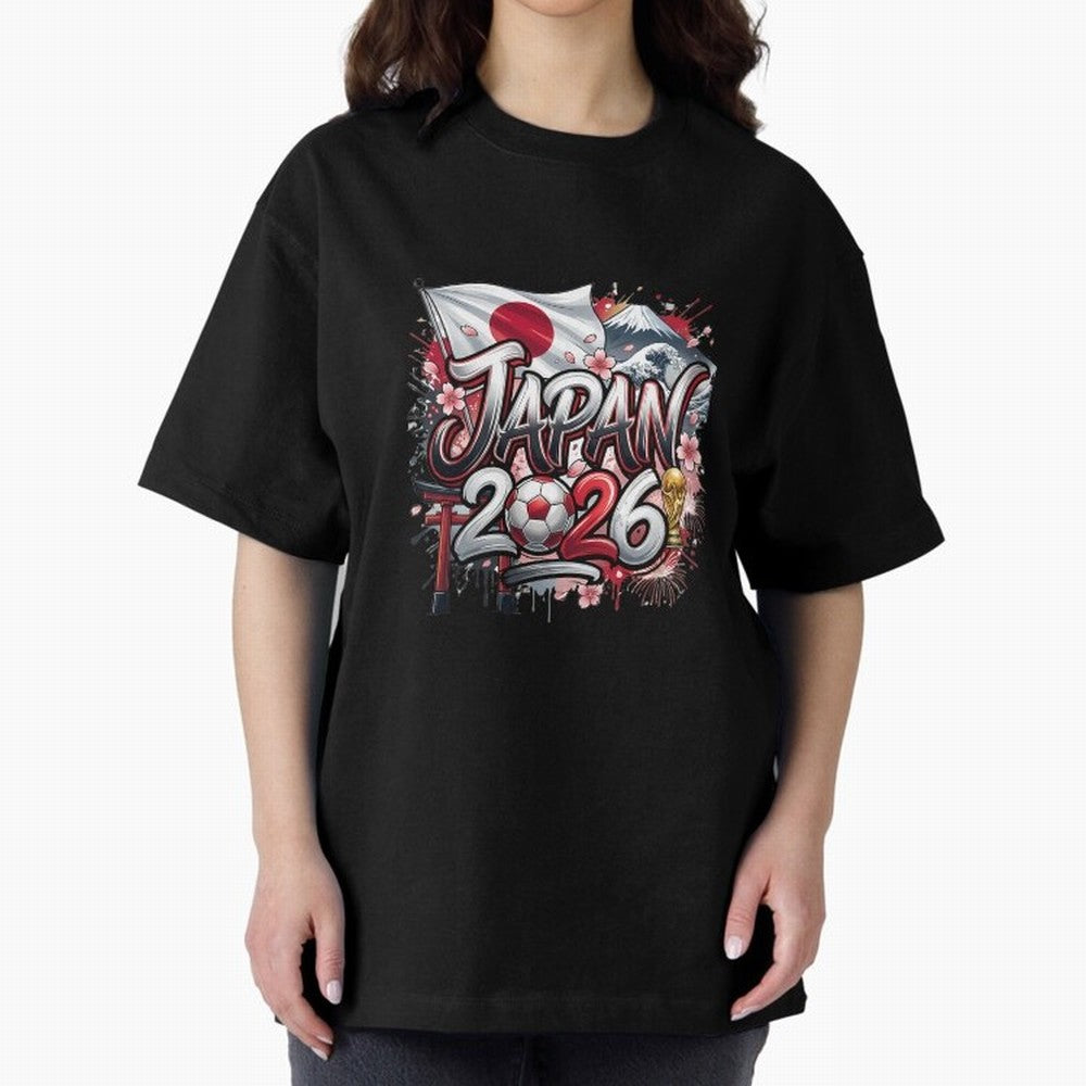Japan World Cup 2026 Football Legacy Oversized T-Shirt Feel the Roar of FIFA World Cup 2026 USA Canada Mexico Spirit, Capturing Netherlands, Cristiano Ronaldo, Classic Soccer Heritage, Championship Pressure, Fan Loyalty and International Pride;