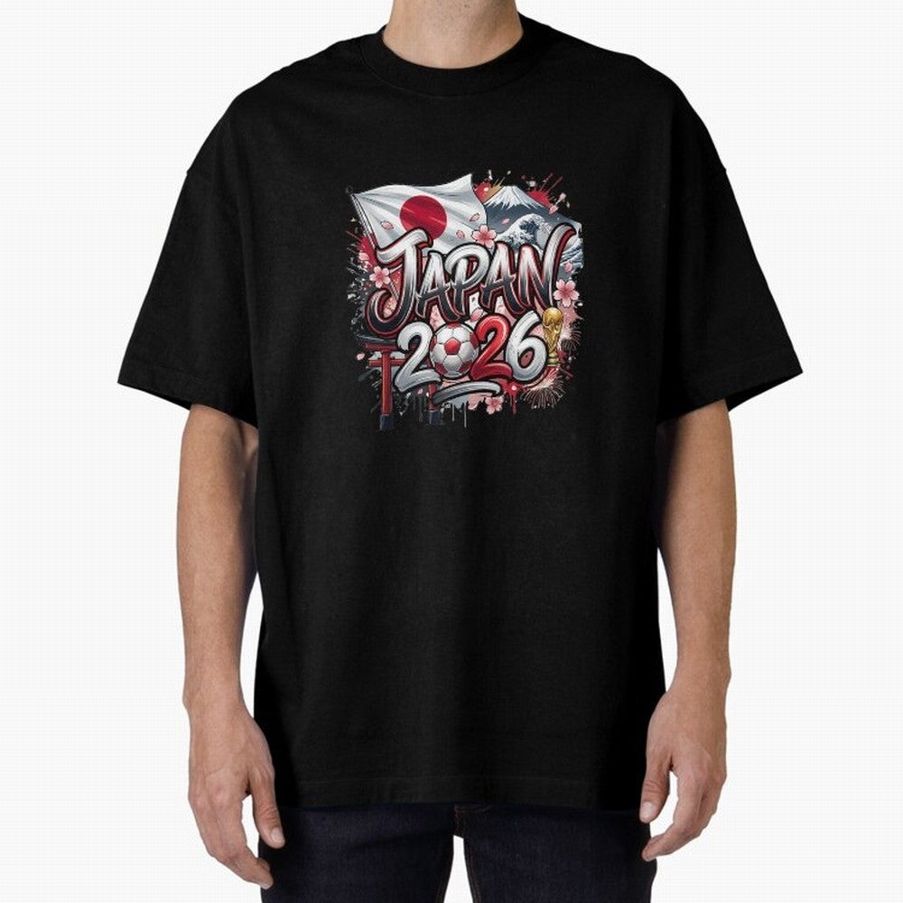 Japan World Cup 2026 Football Legacy Oversized T-Shirt Feel the Roar of FIFA World Cup 2026 USA Canada Mexico Spirit, Capturing Netherlands, Cristiano Ronaldo, Classic Soccer Heritage, Championship Pressure, Fan Loyalty and International Pride;