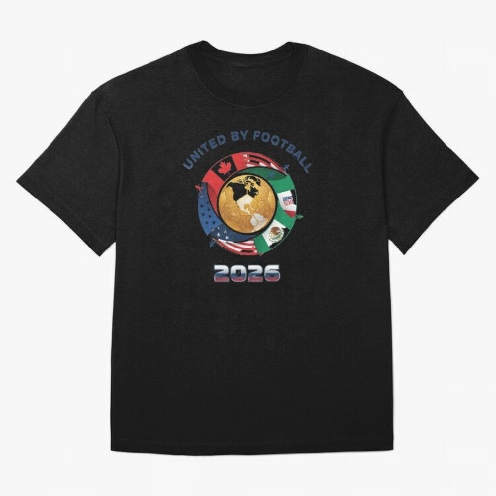 Connected Network Soccer Ball World Cup 2026 Concept Oversized T-Shirt Share the Excitement of FIFA World Cup 2026 Group Stage Spirit, Made for Spain, Neymar, Haaland and Cristiano Ronaldo, Vintage Soccer Flavor, Modern Football Stars, National