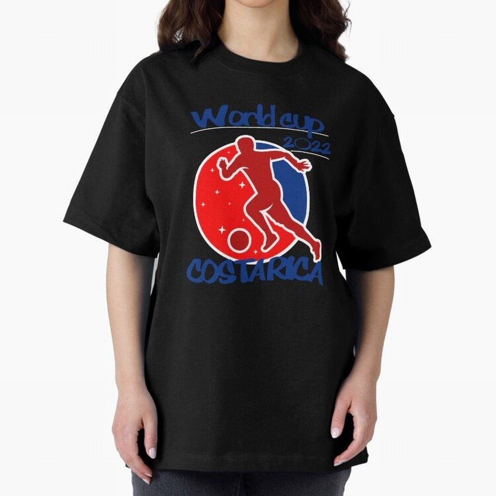 Costa Rica World Cup 2022 Oversized T-Shirt Support Your Favorite Stars during FIFA World Cup 2026 USA Canada Mexico for Fans of Messi and England, France and Netherlands, Bringing Football Festival Excitement, Trophy Ambitions, Country Rivalries