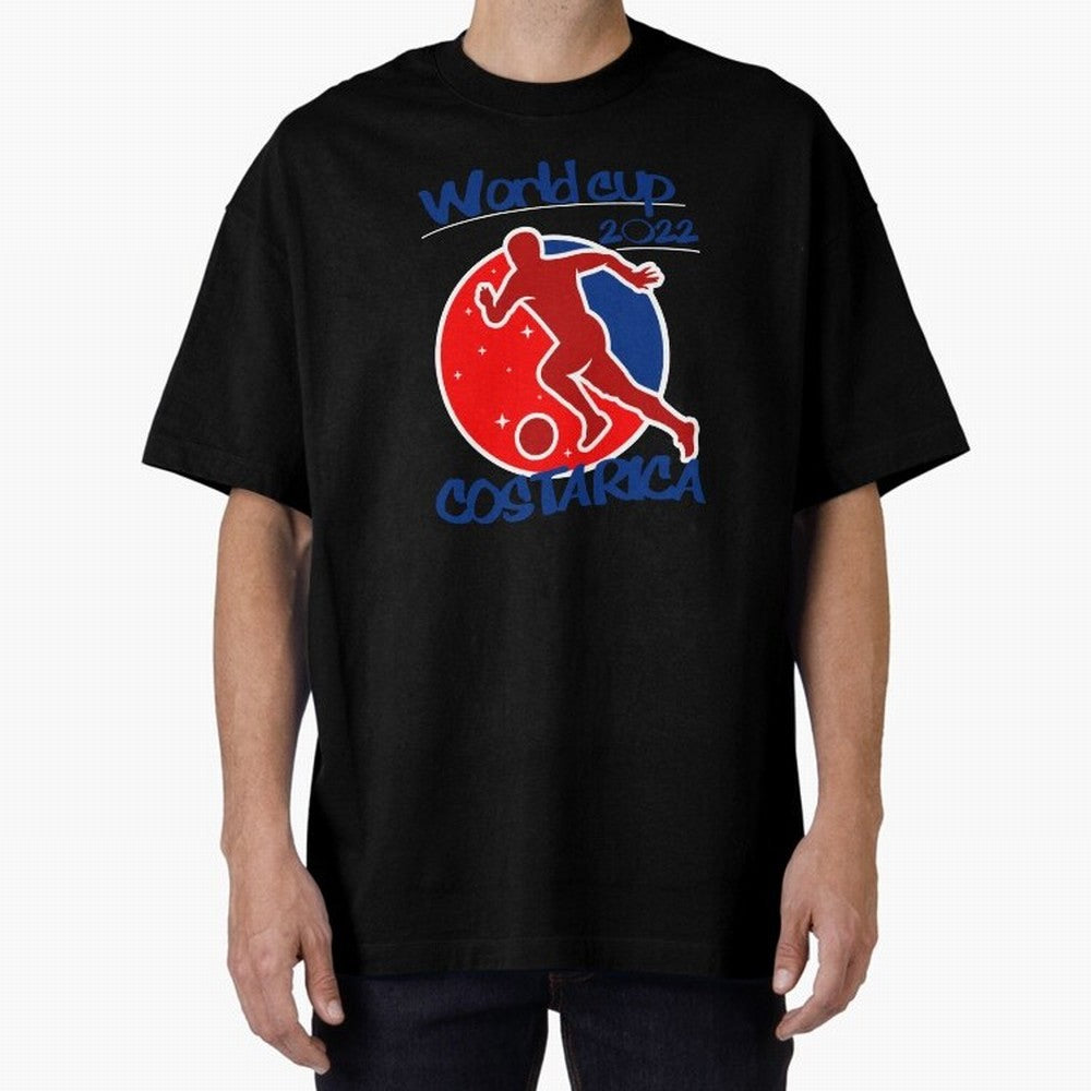 Costa Rica World Cup 2022 Oversized T-Shirt Support Your Favorite Stars during FIFA World Cup 2026 USA Canada Mexico for Fans of Messi and England, France and Netherlands, Bringing Football Festival Excitement, Trophy Ambitions, Country Rivalries