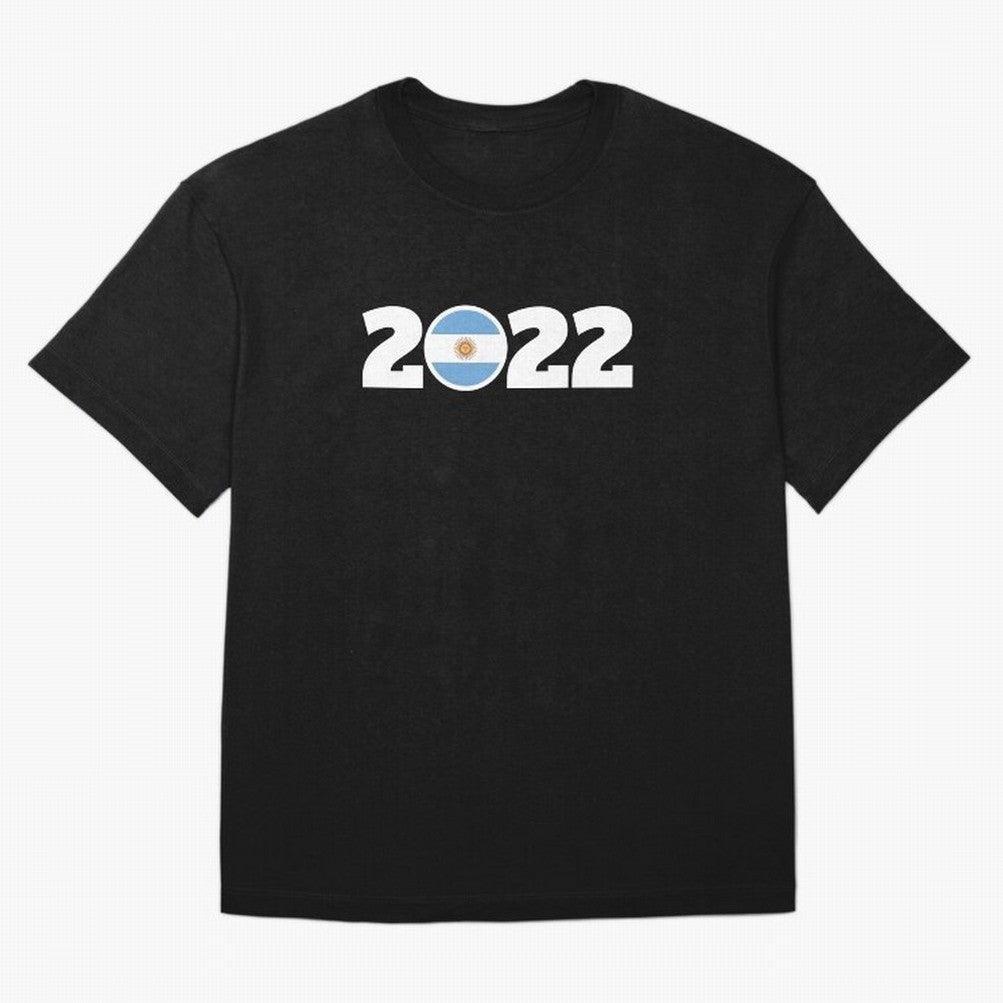 Argentina 2022 World Champions Three Stars Oversized T-Shirt Turn Football Passion into Global Football Passion for FIFA World Cup 2026 USA Canada Mexico, Built around Messi, Neymar and Mbappe, Portugal, Spain and Germany, Championship Spirit,