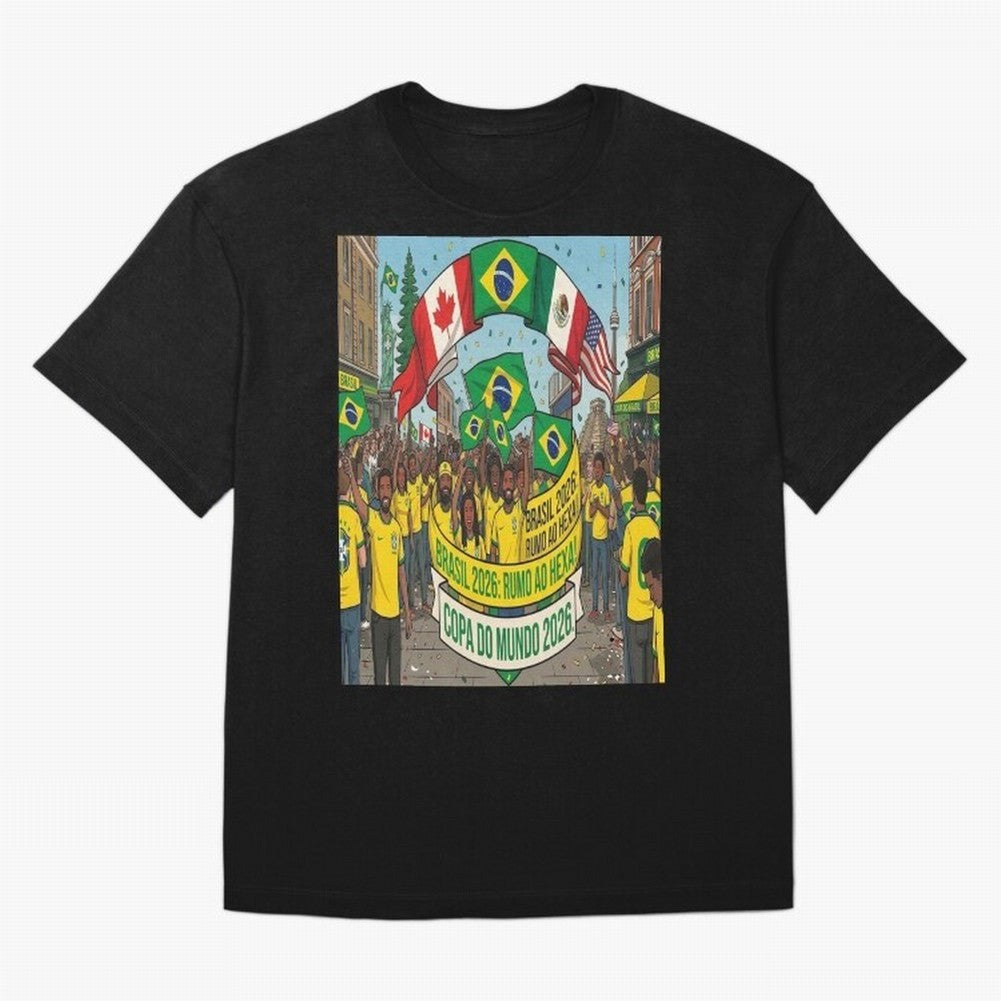 Brazil World Cup 2026 Oversized T-Shirt Share FIFA World Cup 2026 Spirit, Filled with Argentina, France and Brazil, Cristiano Ronaldo, Classic Soccer Heritage, Championship Pressure, Fan Loyalty and International Pride; Perfect for Supporters Who