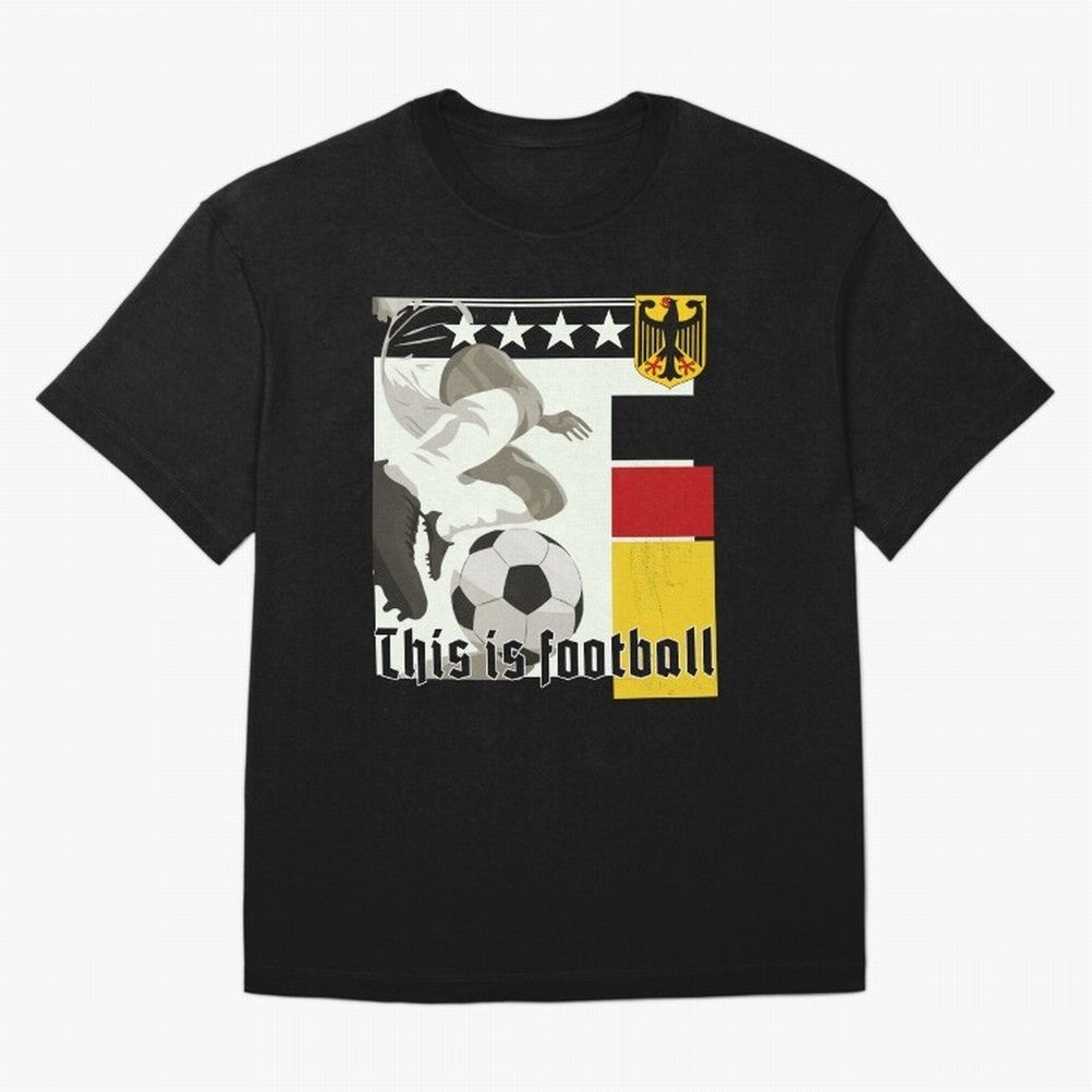 This is football! Fan Design Germany 2026 Oversized T-Shirt Embrace Global Football Passion for FIFA World Cup 2026, Centered on Messi, Argentina and Brazil, Football History, Final Match Energy, Crowd Noise and Once in a Lifetime Moments; Made for