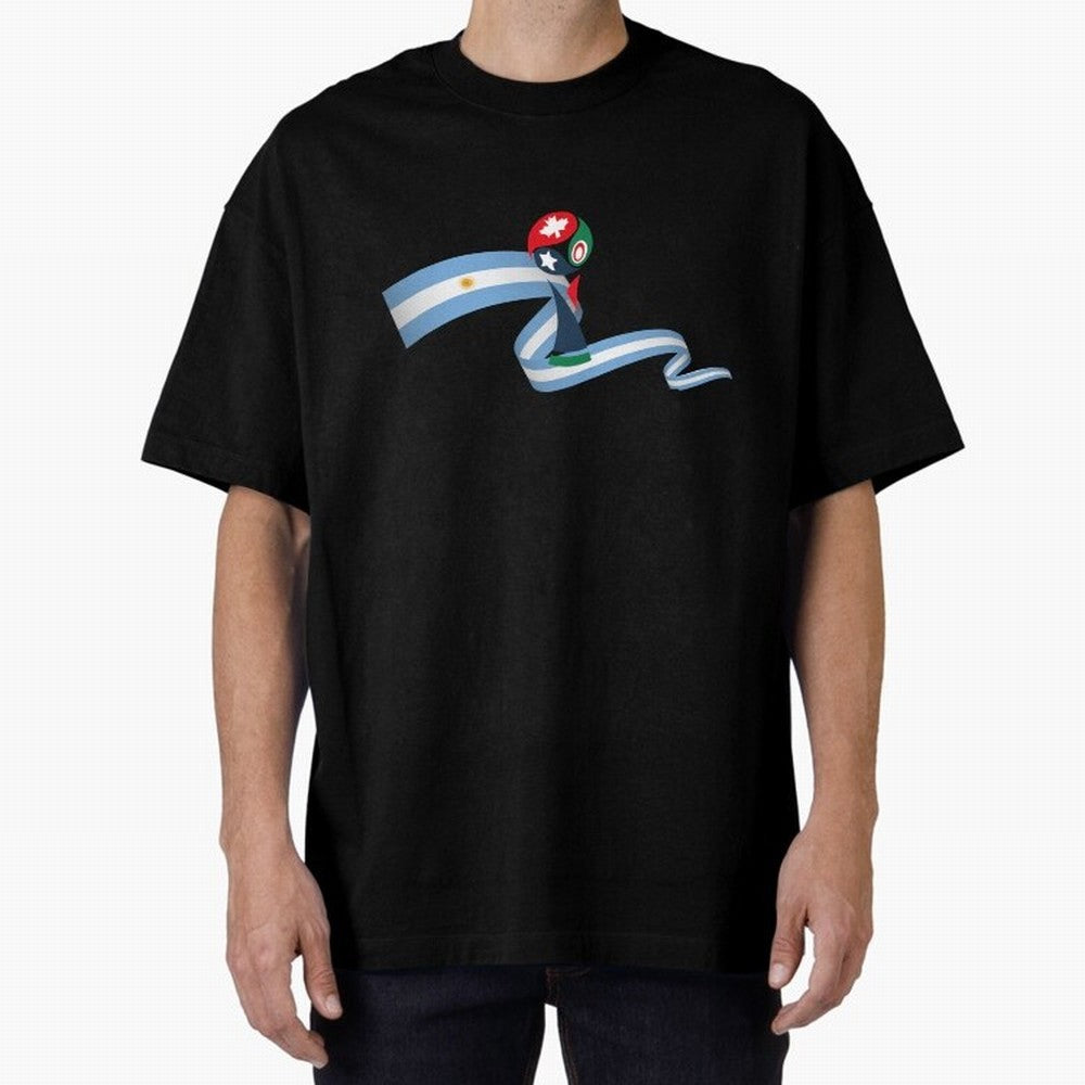 World Cup 2026 Team Argentina Oversized T-Shirt Join the Countdown to FIFA World Cup 2026 Spirit, Filled with Portugal, Spain and Germany, Neymar, Haaland and Cristiano Ronaldo, Tournament Hype, Historic Matchups, Family Viewing Parties and Global