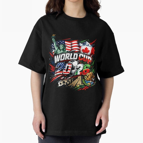 2026 North America Football Championship Oversized T-Shirt Bring Match Day Fire to FIFA World Cup 2026 Group Stage for Fans of Messi, Neymar and Mbappe and Argentina, Bringing Global Supporter Spirit, Legendary Goals, National Colors and Tournament